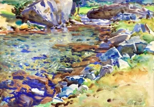 Brook among Rocks 1906 by John Singer Sargent