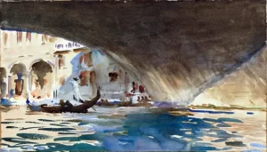 Venice-Under the Rialto Bridge 1909 by John Singer Sargent