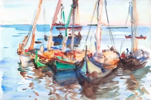 Portuguese Boats by John Singer Sargent