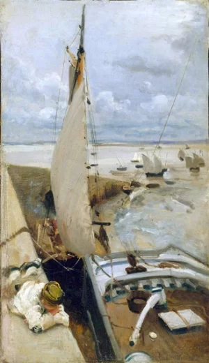 Low Tide at Cancale Harbor 1878 by John Singer Sargent