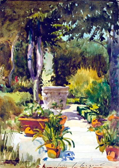 Mrs. Thayer’s Garden, Massachusetts 1885 by John Singer Sargent, oil painting reproduction on canvas Mrs. Thayer's Garden, Massachusetts 1885 by John Singer Sargent