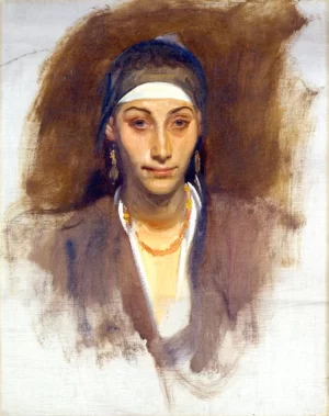 Egyptian Woman With Earrings 1890-91 by John Singer Sargent