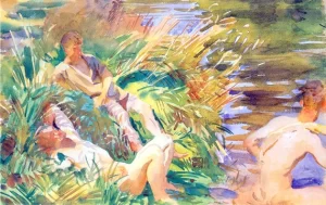 Tommies Bathing 1918 by John Singer Sargent