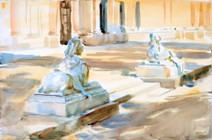 The Terrace at La Granja 1912 by John Singer Sargent