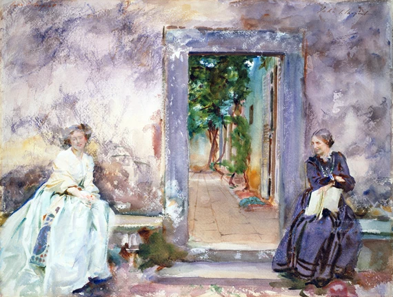 The Garden Wall 1910 by John Singer Sargent, oil painting reproduction on canvas The Garden Wall 1910 by John Singer Sargent