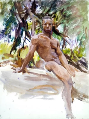 Man and Trees, Florida 1917 by John Singer Sargent Man and Trees, Florida 1917 by John Singer Sargent