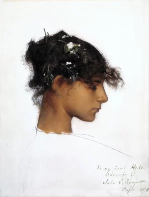 Rosina Ferrara, Head of a Capri Girl 1878 by John Singer Sargent Rosina Ferrara, Head of a Capri Girl 1878 by John Singer Sargent