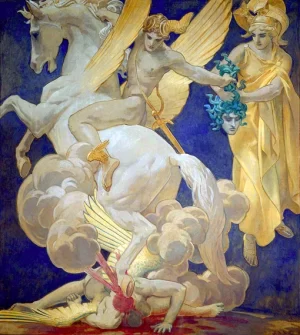 Perseus on Pegasus Slaying Medusa 1921 by John Singer Sargent Perseus on Pegasus Slaying Medusa 1921 by John Singer Sargent