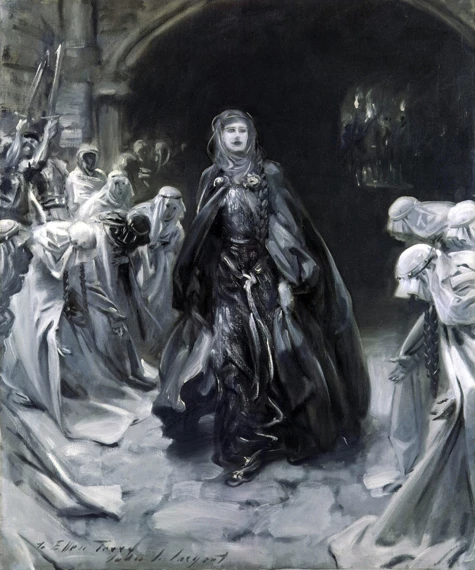 Dame (alice) Ellen Terry 1906 by John Singer Sargent, oil painting reproduction on canvas Dame (alice) Ellen Terry 1906 by John Singer Sargent