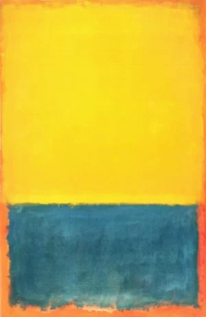 Yellow And Blue (Yellow, Blue On Orange), 1955 by Mark Rothko (Inspired by) Yellow And Blue (Yellow, Blue On Orange), 1955 by Mark Rothko (Inspired by)