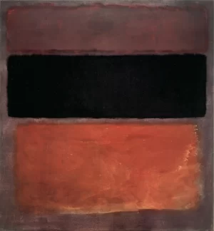 No. 10, Brown, Black, Sienna On Dark Wine, by Mark Rothko (Inspired by)