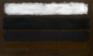 No. 14 (Horizontals, White Over Darks) by Mark Rothko (Inspired by)