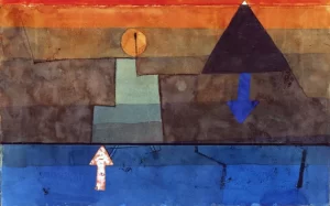 Contrasts In The Evening (Blue And Orange) by Paul Klee