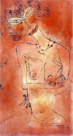 Lady Inclining Her Head by Paul Klee