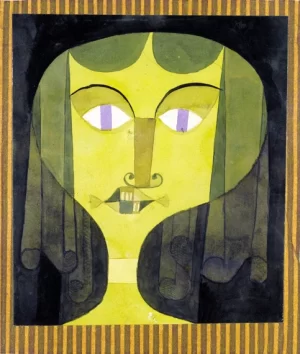 Portrait Of A Violet-Eyed Woman) by Paul Klee