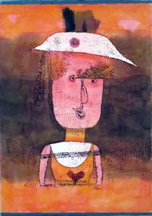Portrait Of Mrs. P. In The South by Paul Klee