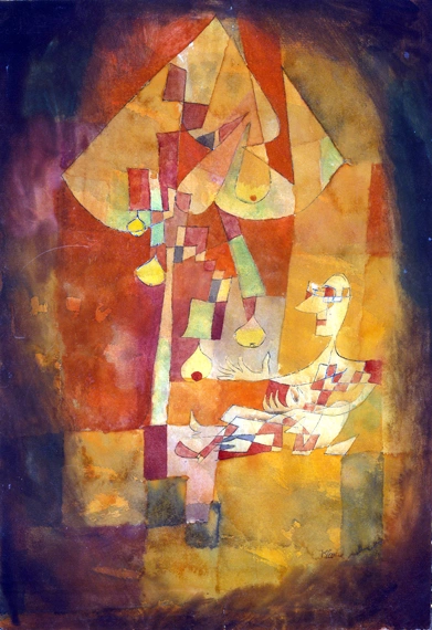 The Man Under The Pear Tree by Paul Klee, oil painting reproduction on canvas The Man Under The Pear Tree by Paul Klee