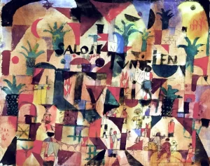 Traffic On The Boulevard Tunis by Paul Klee