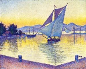 Le Port Au Soleil Couchant, Opus 236 (Saint-Tropez) by Paul Signac