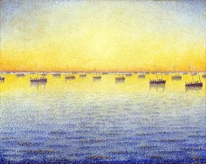Setting Sun. Sardine Fishing. Adagio. Opus 221 by Paul Signac