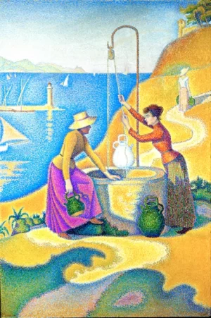 Women At The Well 1892 by Paul Signac Women At The Well 1892 by Paul Signac