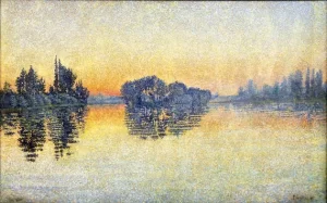 Sunset, 1889 by Paul Signac Sunset, 1889 by Paul Signac