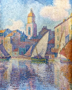 The Bell Tower Of Saint-Tropez by Paul Signac The Bell Tower Of Saint-Tropez by Paul Signac