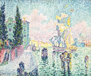 La Maison Verte, Venise, 1905 by Paul Signac La Maison Verte, Venise, 1905 by Paul Signac
