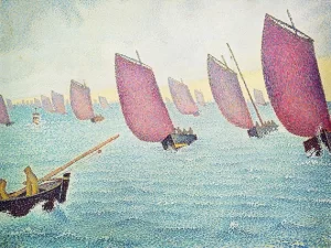 Regatta In Concarneau by Paul Signac Regatta In Concarneau by Paul Signac