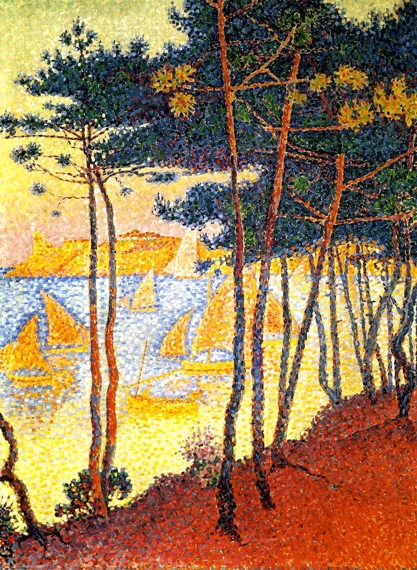 Sails And Pines by Paul Signac