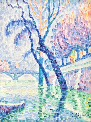 Pont Des Arts, Inondation by Paul Signac Pont Des Arts, Inondation by Paul Signac