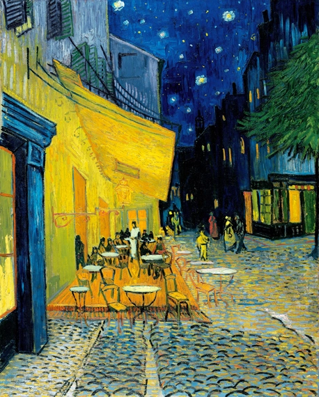 Terrace Of A Café At Night (Place Du Forum) 1888 by Vincent Van Gogh, oil painting reproduction on canvas Terrace Of A Café At Night (Place Du Forum) 1888 by Vincent Van Gogh