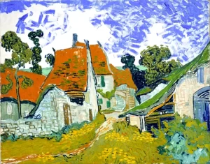 Street In Auvers-Sur-Oise 1890 by Vincent Van Gogh