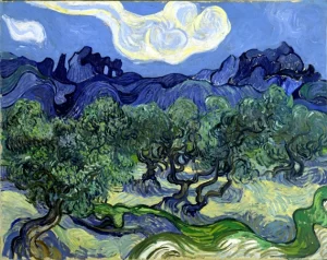 Olive Trees With The Alpilles In The Background by Vincent Van Gogh Olive Trees With The Alpilles In The Background by Vincent Van Gogh