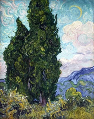 Cypresses by Vincent Van Gogh
