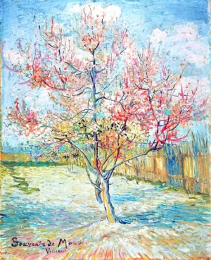 Pink Peach Trees (Souvenir De Mauve) 1888 by Vincent Van Gogh Pink Peach Trees (Souvenir De Mauve) 1888 by Vincent Van Gogh