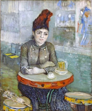 In The Café- Agostina Segatori In Le Tambourin 1888 by Vincent Van Gogh In The Café- Agostina Segatori In Le Tambourin 1888 by Vincent Van Gogh