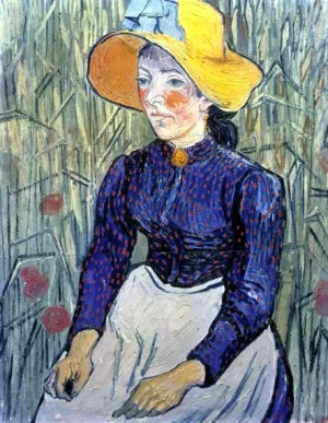 Woman In Wheat Field by Vincent Van Gogh Woman In Wheat Field by Vincent Van Gogh