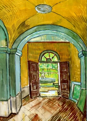 The Entrance Hall Of Saint-Paul Hospital by Vincent Van Gogh The Entrance Hall Of Saint-Paul Hospital by Vincent Van Gogh
