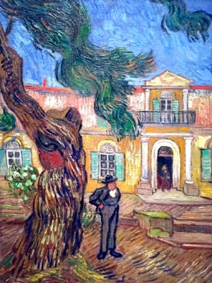 Pine Trees In The Garden Of Saint-Paul Hospital by Vincent Van Gogh