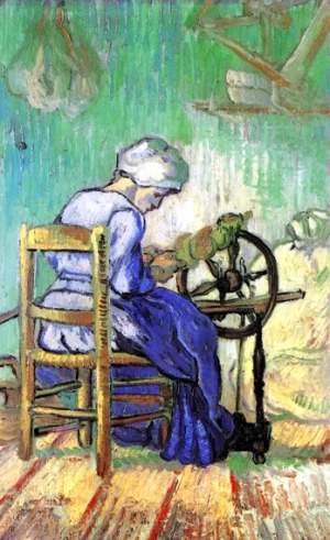 The Spinner (After Millet) by Vincent Van Gogh
