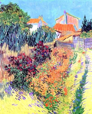 Garden Behind A House by Vincent Van Gogh