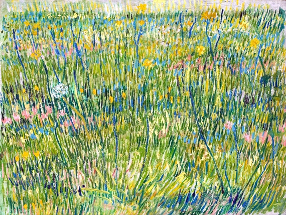 Patch Of Grass 1887 by Vincent Van Gogh, oil painting reproduction on canvas Patch Of Grass 1887 by Vincent Van Gogh