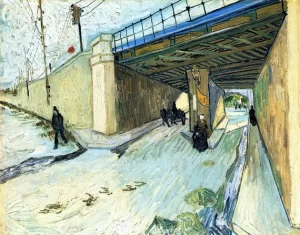 The Railway Bridge Over Avenue Montmajour 1888 by Vincent Van Gogh The Railway Bridge Over Avenue Montmajour 1888 by Vincent Van Gogh