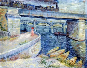 Bridges Across The Seine At Asnières by Vincent Van Gogh Bridges Across The Seine At Asnières by Vincent Van Gogh
