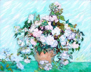Roses 1890 by Vincent Van Gogh