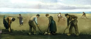 Farmers Planting Potatoes by Vincent Van Gogh Farmers Planting Potatoes by Vincent Van Gogh