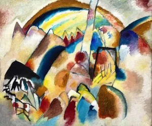 Landscape With Red Spots, No. 2 by Wassily Kandinsky