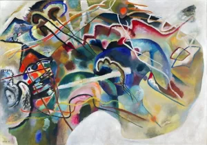 Painting With White Border by Wassily Kandinsky Painting With White Border by Wassily Kandinsky