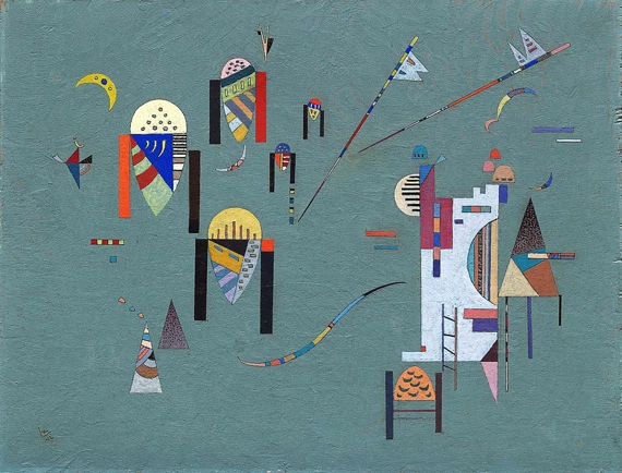Vertical Accents (Accents Verticaux) by Wassily Kandinsky, oil painting reproduction on canvas Vertical Accents (Accents Verticaux) by Wassily Kandinsky